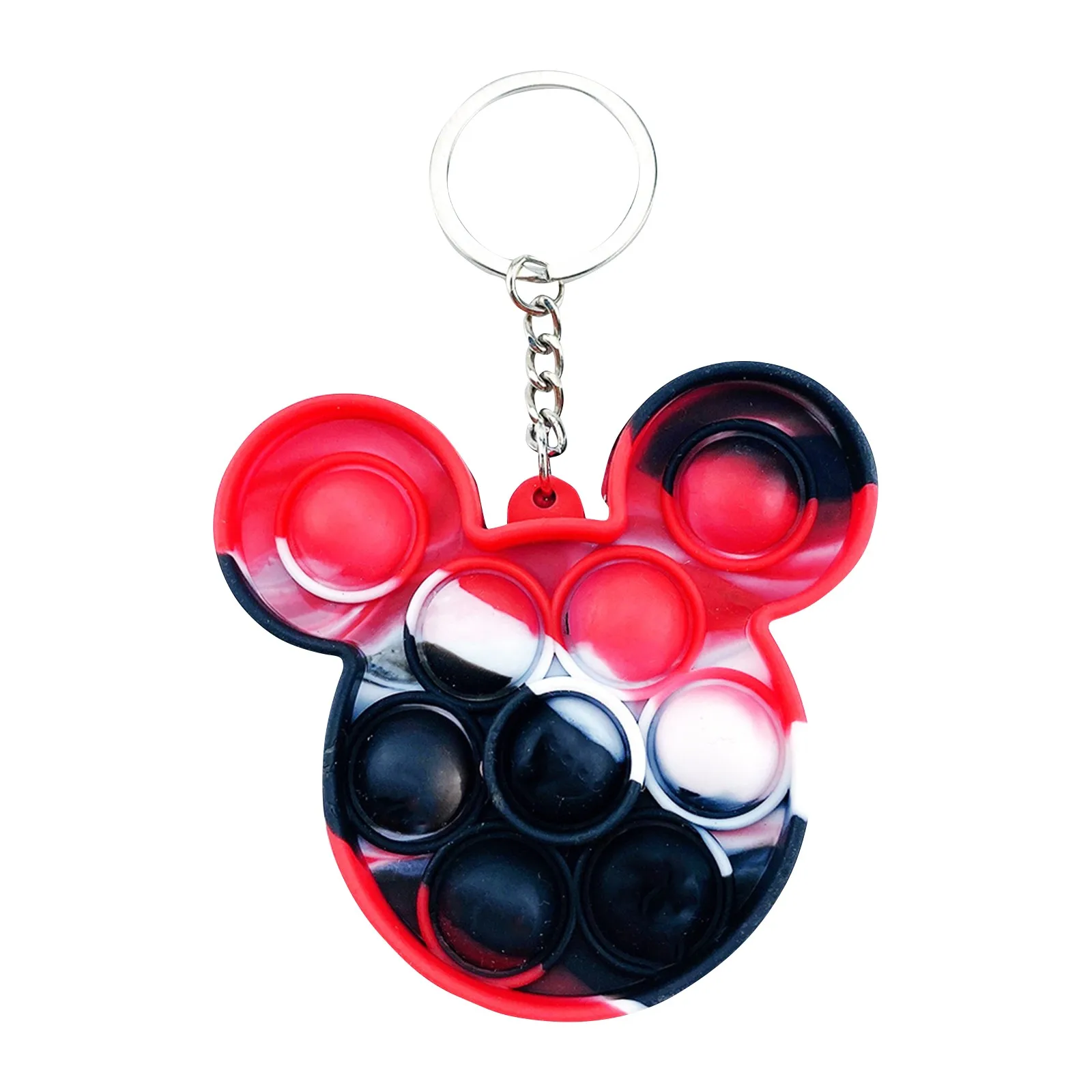 

New Fidget Toys Antistress Rainbow Push Bubble Simple Dimple Keychain Fidget Stress Relief ITS Toys For Kids Adult