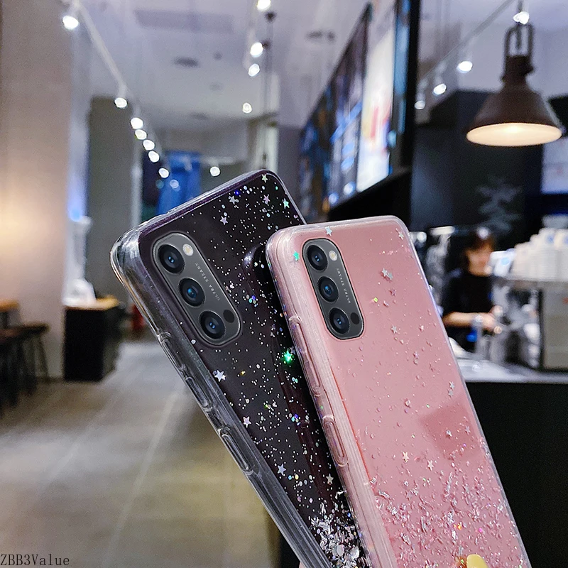 Роскошный блестящий силиконовый чехол для телефона Oppo Рино 4 3 2 Z F Ace Pro найти X2 RX 17