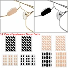 12 пар мягких нескользящих очков EVA носоупоры для кожи тонЧерный Самоклеющиеся Без сгибающихся носоупоров высокая термостойкость