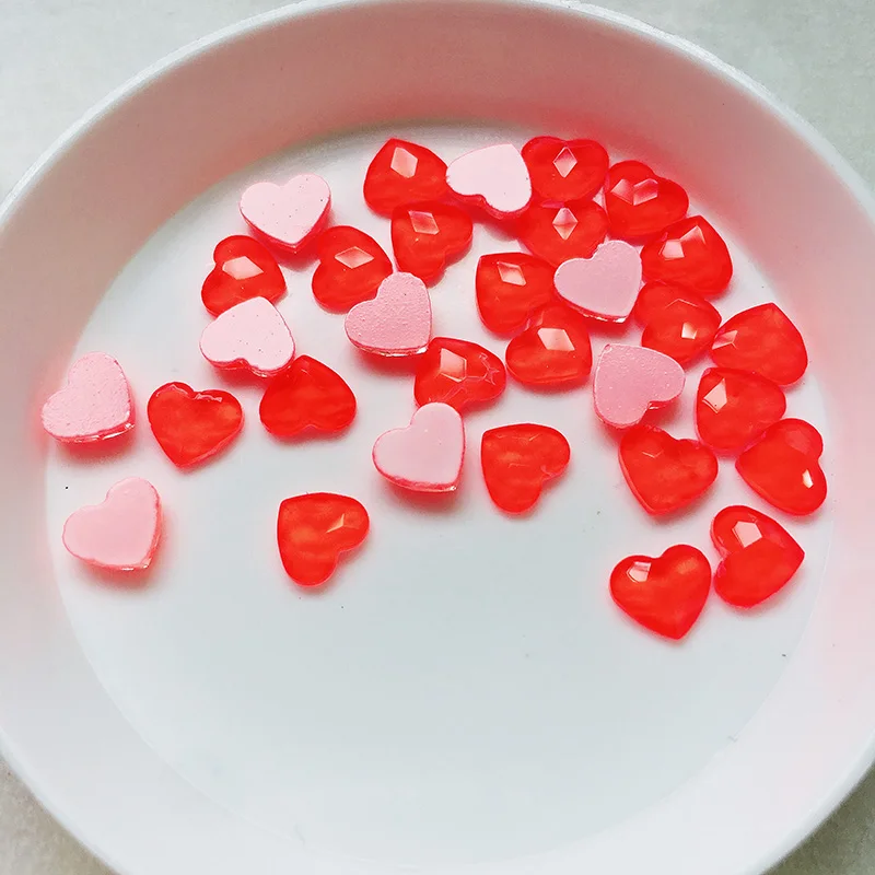Heart Red Флуоресцентный мокко Стразы для ногтей со стразами для дизайн ногтей стекло разные формы ювелирные изделия с бриллиантами декоративный камень для ногтей украшения для маникюра 30 шт./лот - Цвет: Heart Red