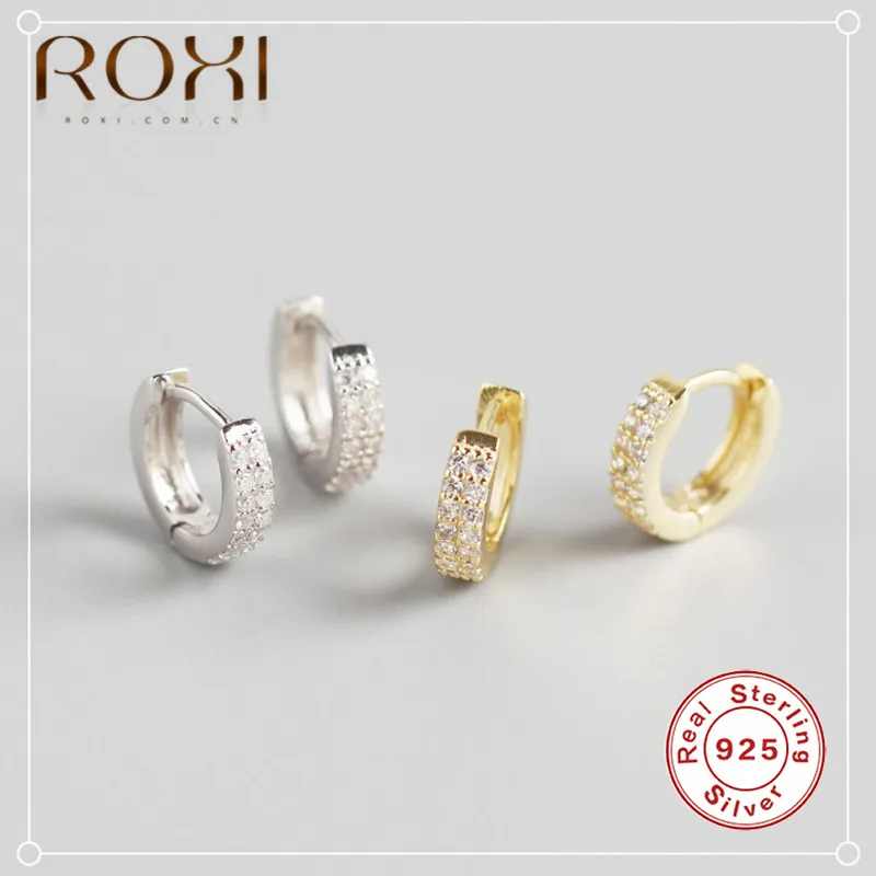 ROXI 925 пробы серебряные серьги ДЛЯ Woemn сверкающие фианиты Свадебные ювелирные