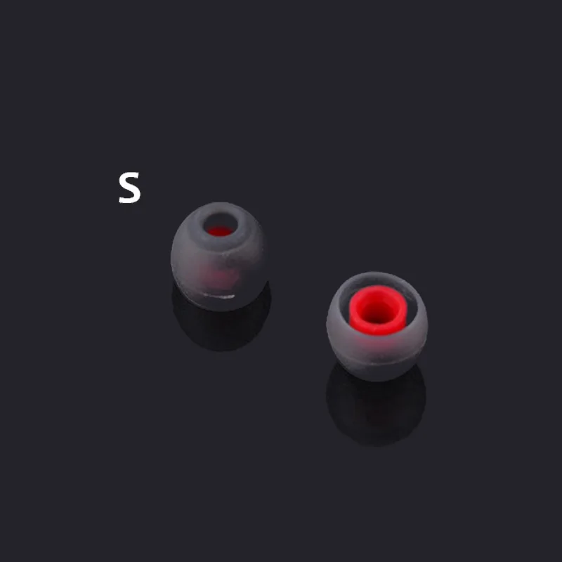 Black Red S 3 пары амбушюр для наушников, наконечники для наушников, силиконовые наконечники для ушей, маленькие наушники-вкладыши, чехлы для наушников S, M, L, аксессуары для наушников - Цвет: Black Red S