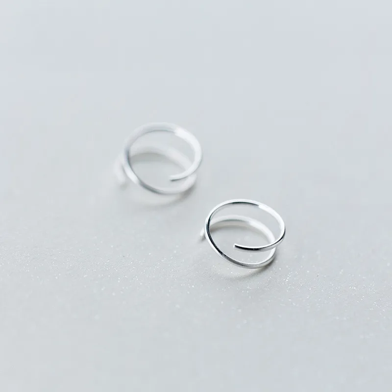 Женские серьги-Клипсы из серебра 925 пробы с геометрическим рисунком | Украшения и