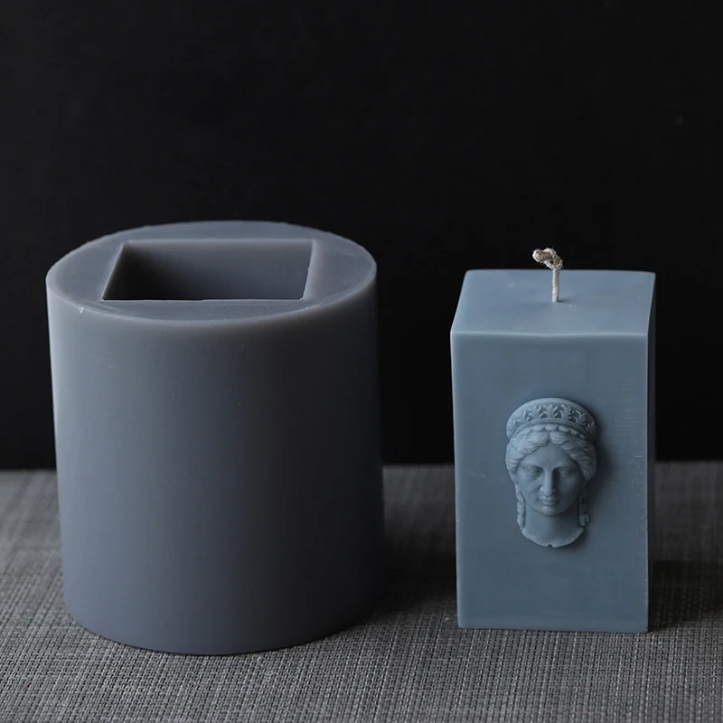 

2020 New Goddess Relief Candle Silicone Mold Temple Wedding Candle Plaster Concrete Silicone Mold Greek Goddess