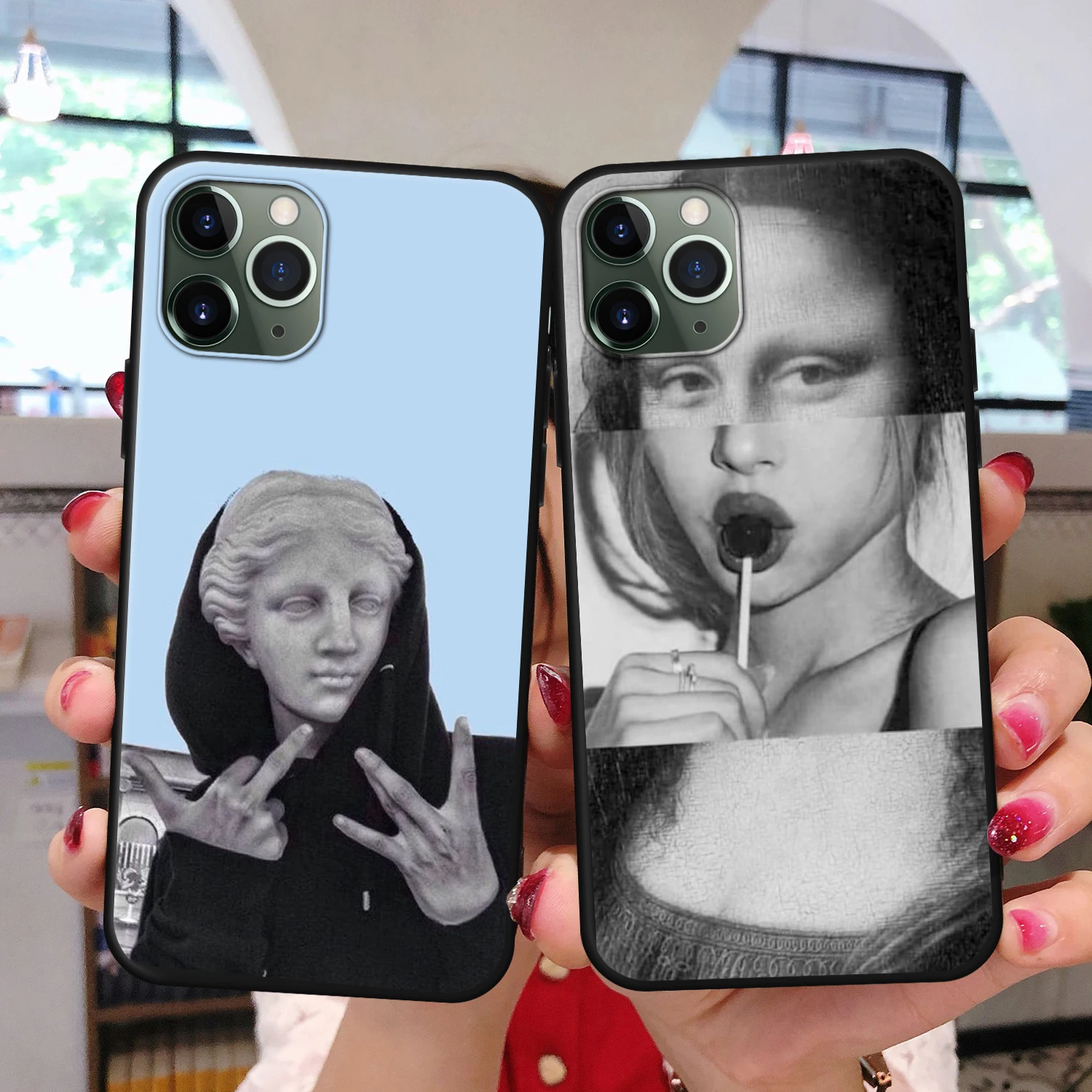 Чехол для iphone 12 mini Mona Lisa Art David мягкий силиконовый чехол телефона iPhone 5S 6 6s 7 8 Plus XR X XS