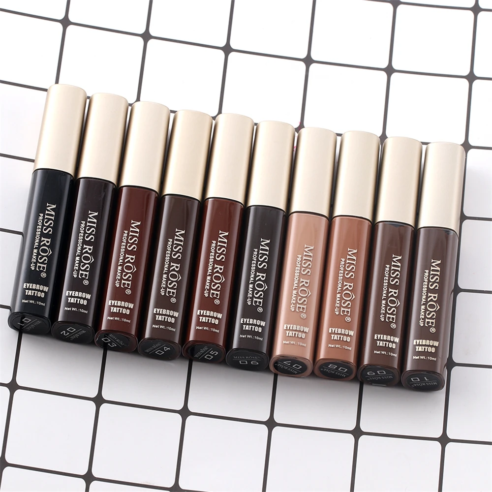 10 цветов тату для бровей водостойкий стойкий микроблейдинг гель корейский