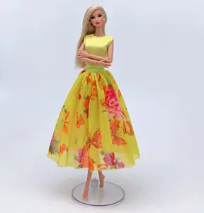 Вечернее платье, верхняя юбка, одежда для Барби, 16 оригинальные аксессуары для кукол, костюм, игровой домик, повседневная одежда, детские игрушки, подарок