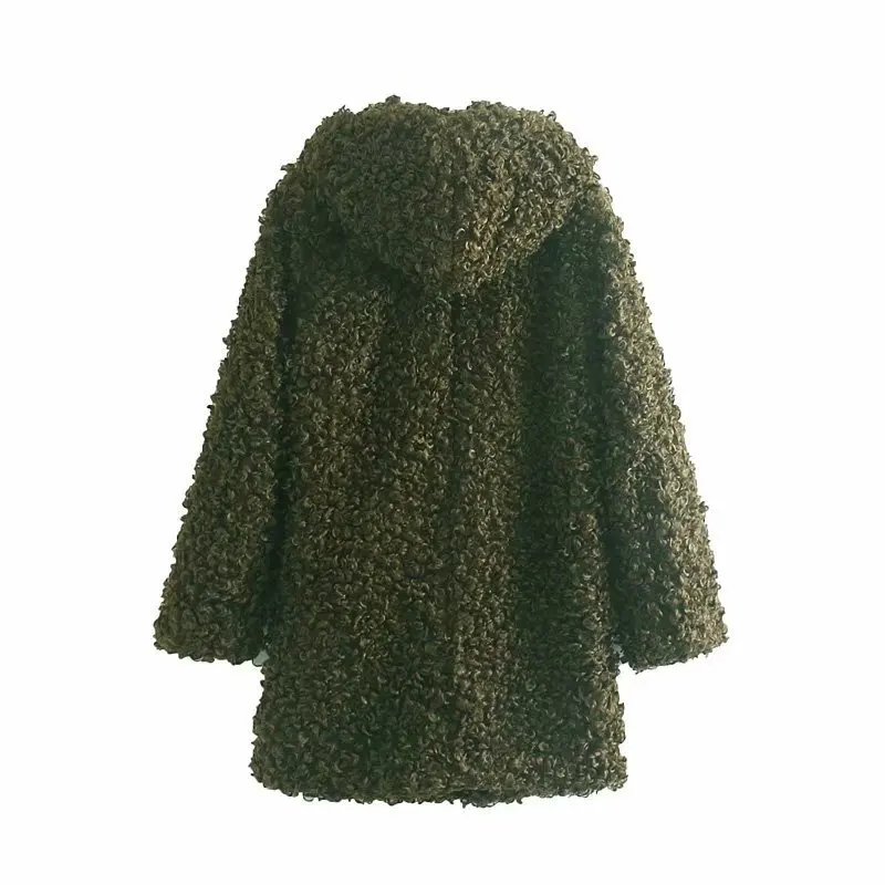 2019 осень и зима новый женский с капюшоном длинным рукавом длинный участок