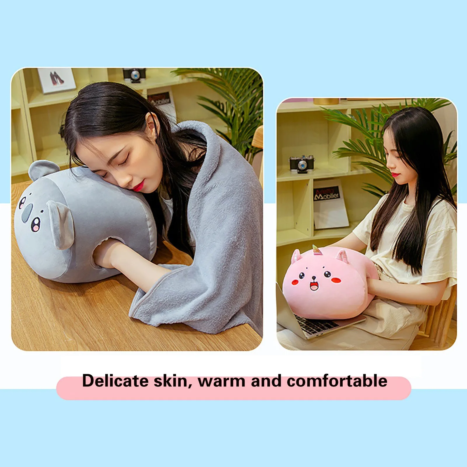 

Large Hand Warmer Cover Pillow Boys Girls Sleeping Napping Pillow Lying Down Pillow Student Office Pillow Artifact Cushion c50