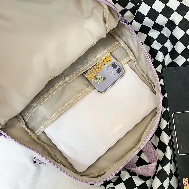 

Classic Fashion School Backpack Waterproof Nylon Women Mochila Bookbag For Teenage Cute Girl Shoulder Bag Kawaii Lady Rucksack