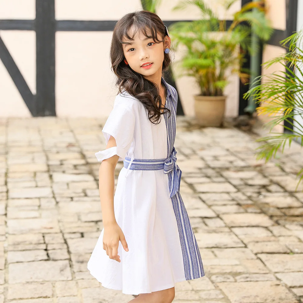 Летняя одежда для девочек 2020 года повседневные официальные платья больших в