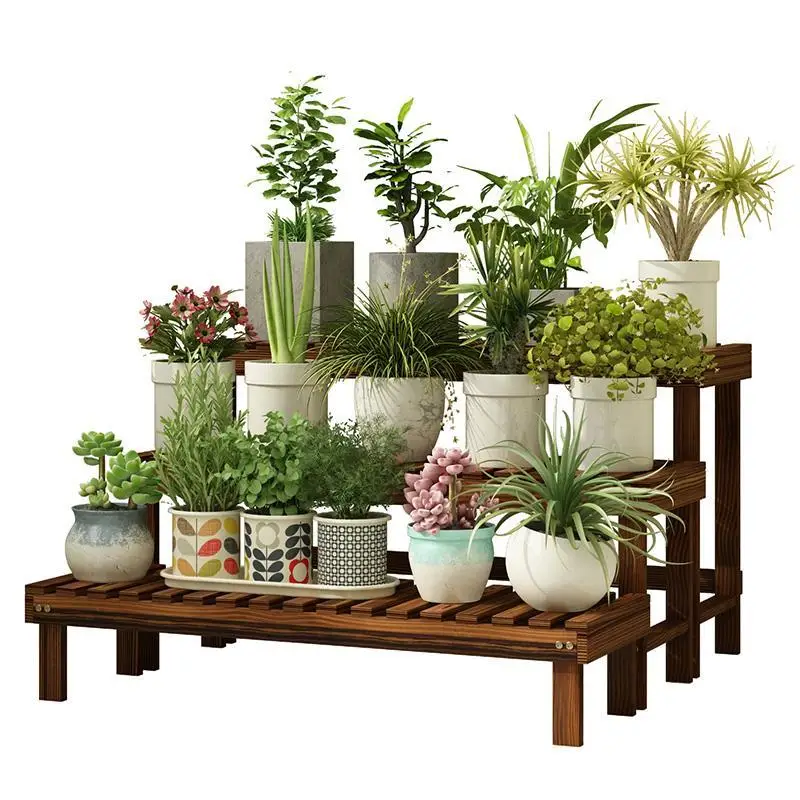 

Madera Saksi Standi Pot Stojaki Estanteria Para Plantas полка для балкона напольная Dekoration Stojak Na Kwiaty подставка для цветов