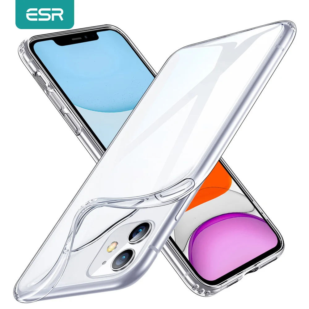Чехол ESR для iPhone X XS XR 11 Pro Max SE 2020 мягкий прозрачный бампер из ТПУ 8 7 Plus 6 6s 2020|Бамперы|
