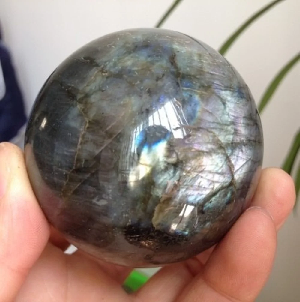 

800gNatural Labradorite Quartz Ball Crystal Sphere Orb Healing