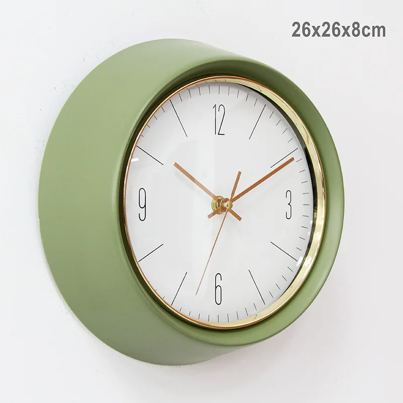 Настенные часы в скандинавском стиле SC545 зеленые 3d-часы с современным дизайном