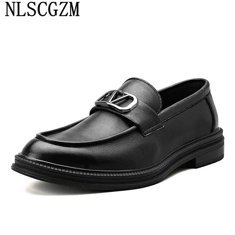 

Loafers Men Dress Shoes Italian Slip on Shoes Men Platform Men Shoes Leather Business Office 2022 Zapatos De Hombre De Vestir