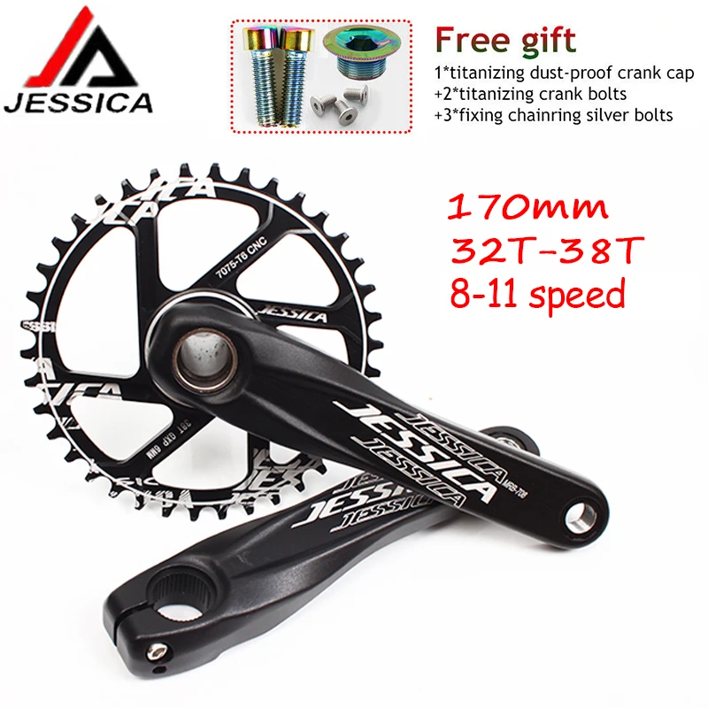 Велосипедное кольцо JESSICA MTB узкое широкое 32T 34T 36T 38T цепное GXP 170 мм Кривошип