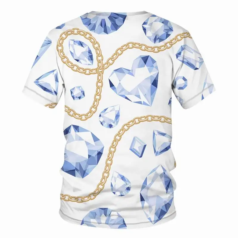 fashion hot harajuku chain series t shirt 3d print mens t shirts 3d printed loose brand streetwear funny t shirts men clothes free global shipping