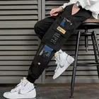 Брюки спортивные унисекс, утепленные джоггеры с высокой талией, прямые штаны, стильный принт, мешковатые шаровары для подростков, зима