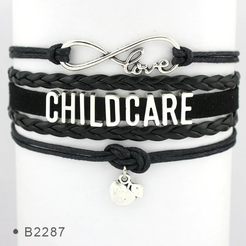 Кожаные браслеты Infinity Love Adopt мама папа ребенок усыновление ног забота о ребенке