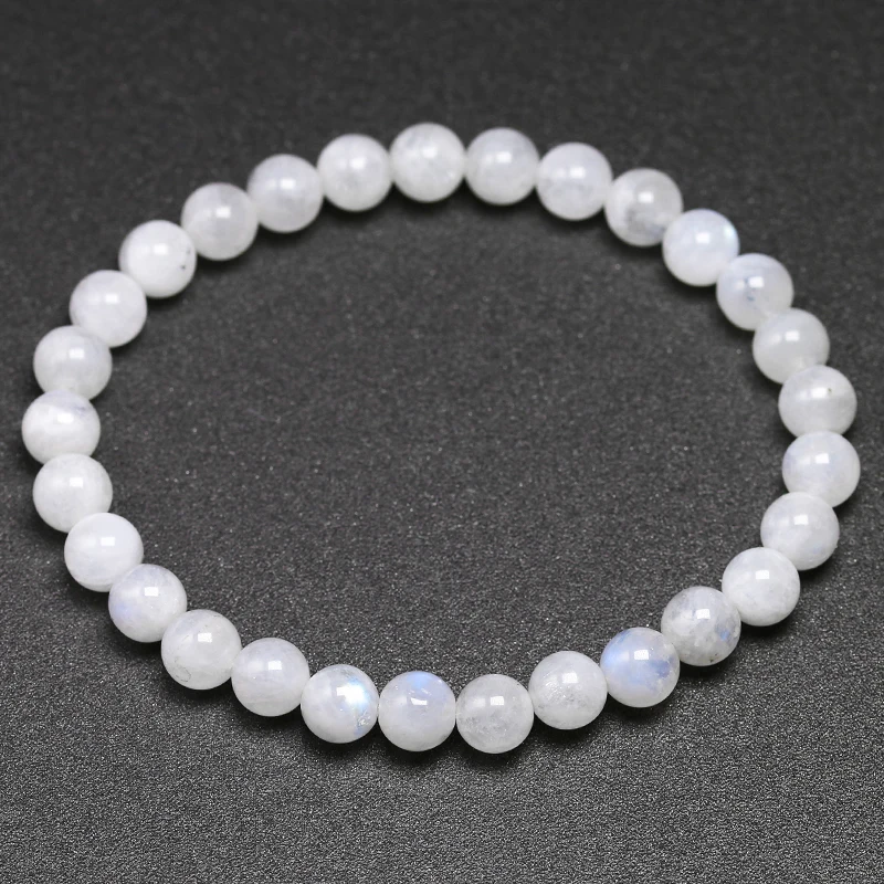 

Higher qualityNatural rainbow Moonstone Women Bracele Round Beads Gift Jewelry loversGift bangle 6mm 8mm 10mm beads for woman