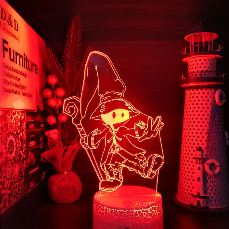 

Final Fantasy Vivi Ornitier 3D Night Light Illusion Lamp Anime LED Night Light for Bedroom Decor Bedside Night Lamps Kids Gifts