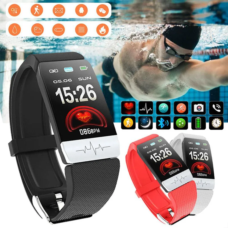 Lerbyee Q1S ECG Смарт-часы 1,14 дюймов Большой цветной экран профессиональный монитор сердечного ритма и артериального давления фитнес-трекер