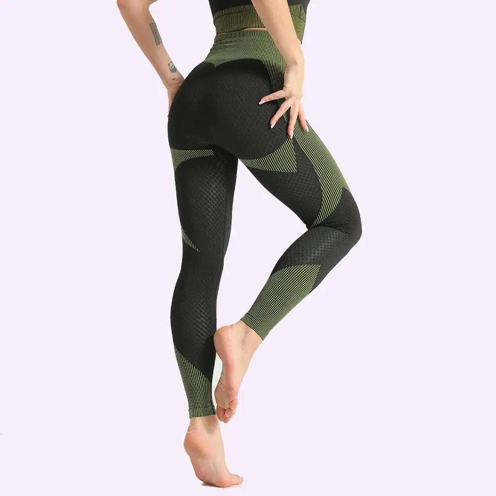 Женские розовые леггинсы с высокой талией Леггинсы пуш ап тренировочные штаны