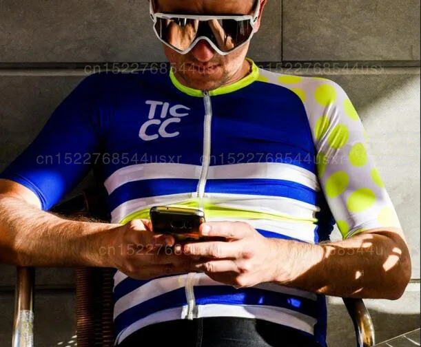 Мужская футболка для велоспорта Ticcc летняя дышащая одежда из полиэстера езды на