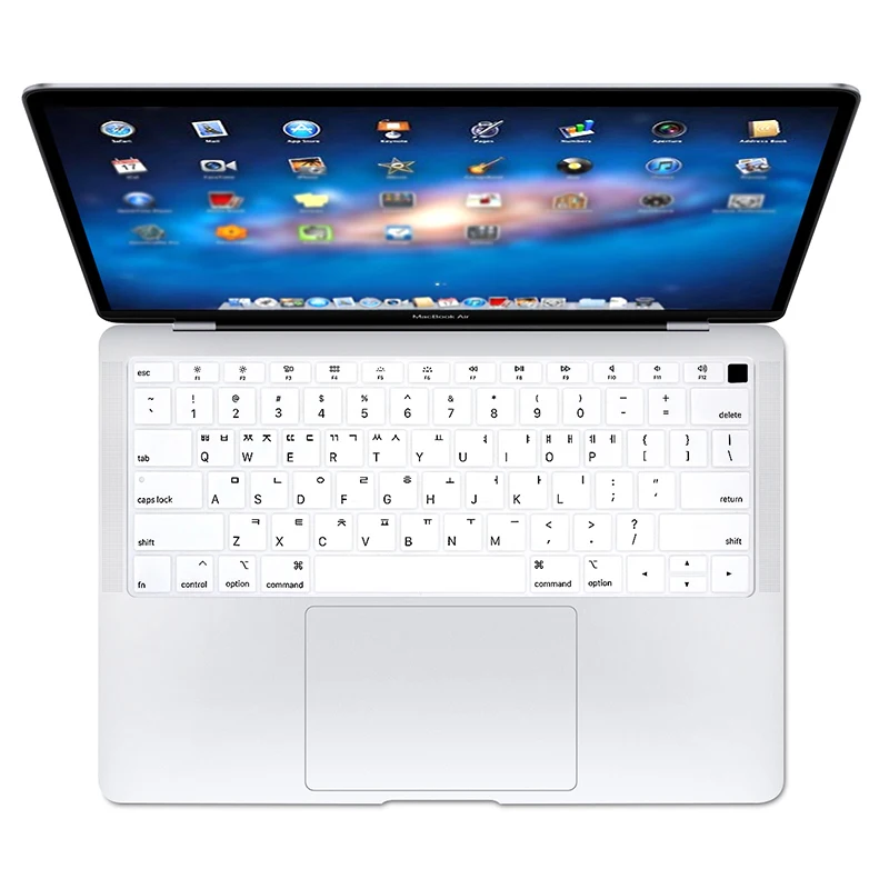 Silicone Laptop Korean Keyboard Cover Skin for MacBook Newest Air 13" Release A1932 with Retina Display