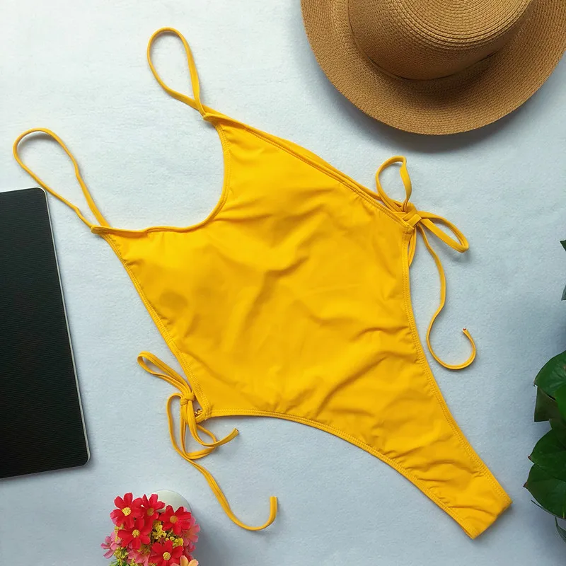 2020 сексуальный слитный купальник с высокими штанинами женские стринги одежда