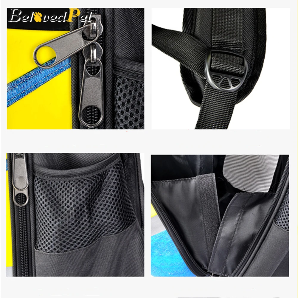 Сумка переноска для кошек BelovedPet дышащая переносная сумка с космическими