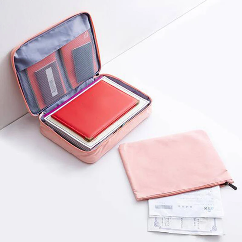 

Document Organizer Bag Travel Waterproof Document Storage Bag Multifunctional Certificates Organizer Multilayer Portable Bags