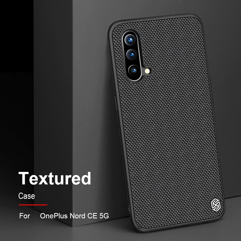 

for OnePlus Nord CE 5G Case NILLKIN Textured Nylon Fiber Non-Slip Business Hard Back Cover Case for OnePlus Nord CE 5G