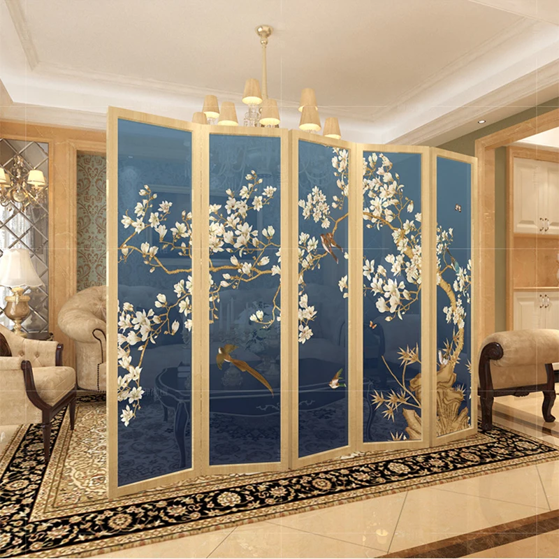Китайская перегородка с контрастным экраном разделитель для гостиной