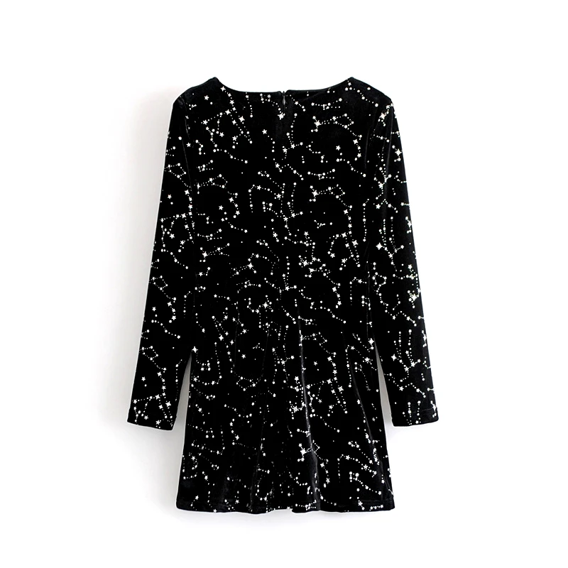 Платье миди женское с длинным рукавом и V образным вырезом|Женские платья| |