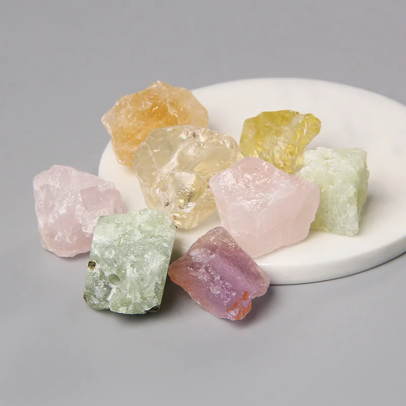 5pcs Natural Prehnites Tourmalin Quartz Gem Stone Pendant Beads Raw Druzy Nuggets 2-3cm For Necklace Bracelet Jewelry Making - купить по