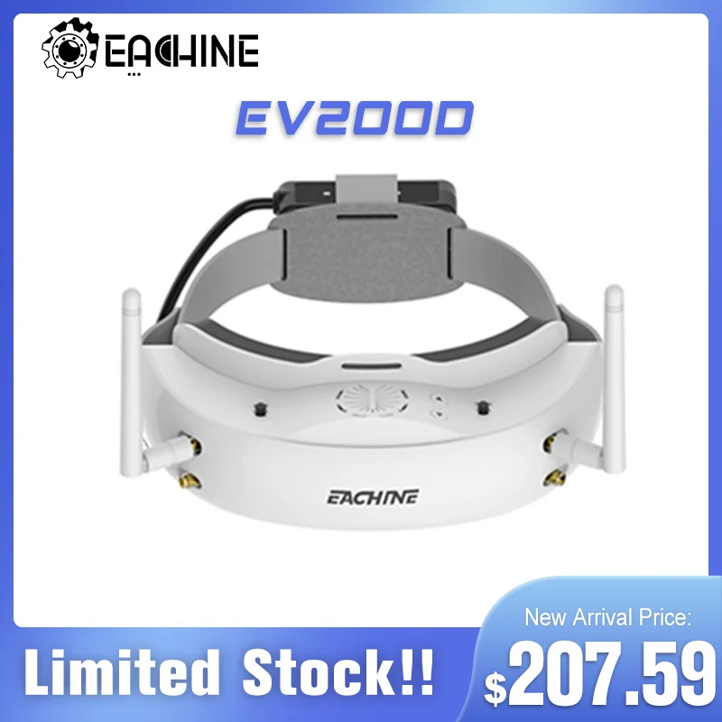 Eachine EV200D 1280*720 5 8 Г 72CH диверситивные FPV очки HD Порты и разъёмы в 2D/3D встроенный DVR Sup ed