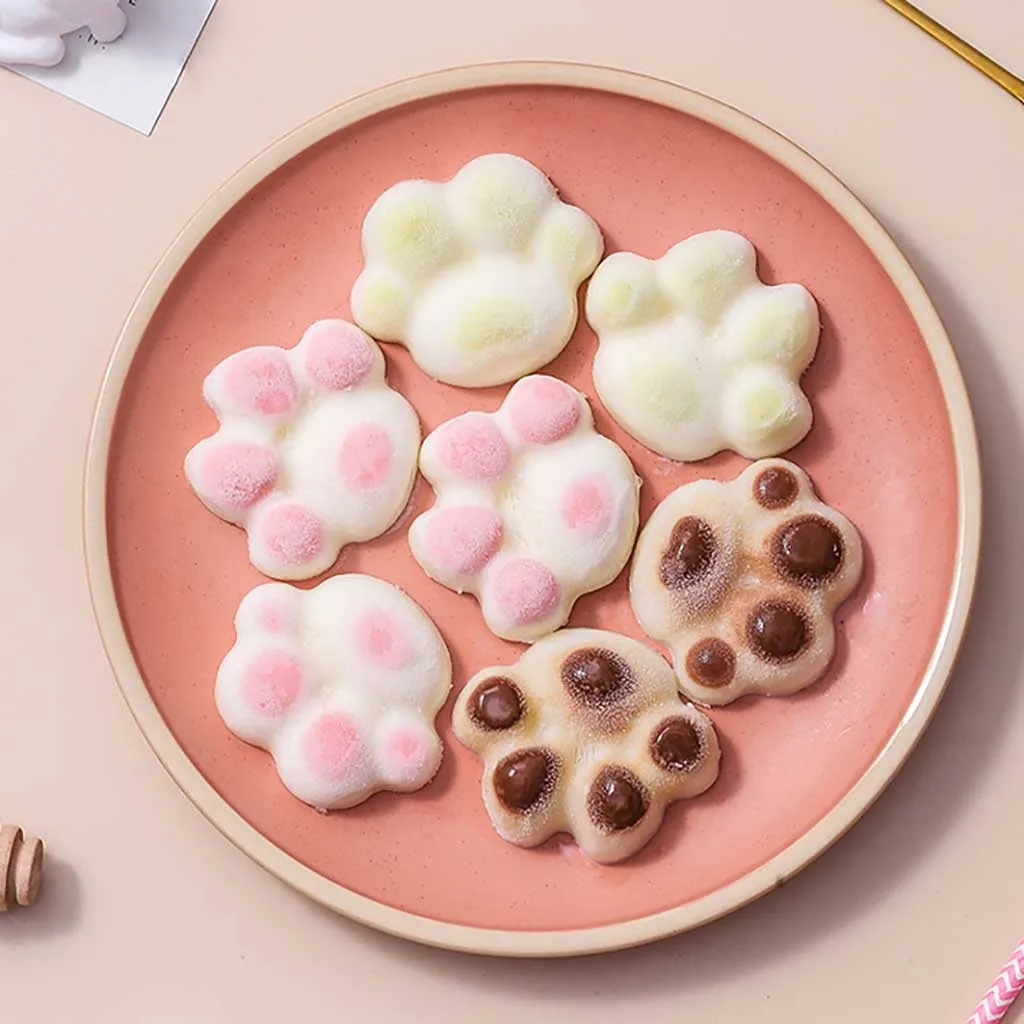 #40 Molde Helado 2020 Diy милая Форма кошачьей Лапы Для Мороженого силиконовая многоразовый