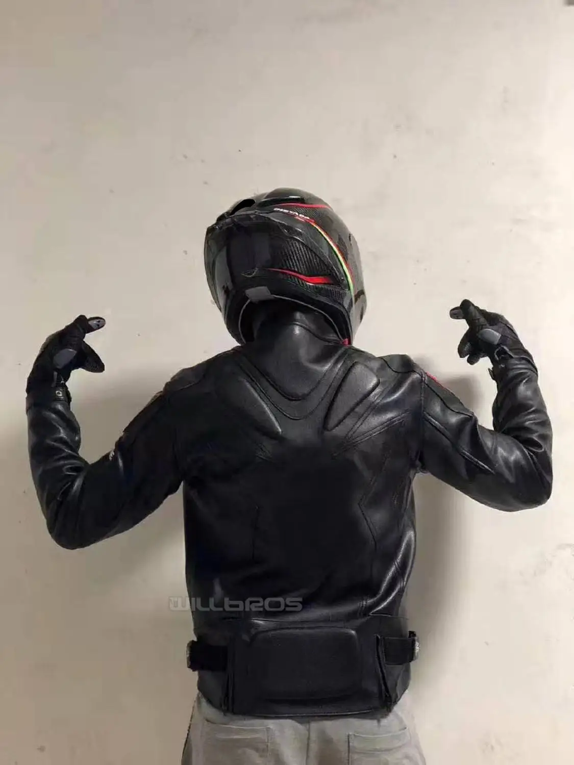 

Dain PU Leather Jacket Motorbike MTB BMX Bike Offroad Motocross Downhill Bike Jackets With Protector