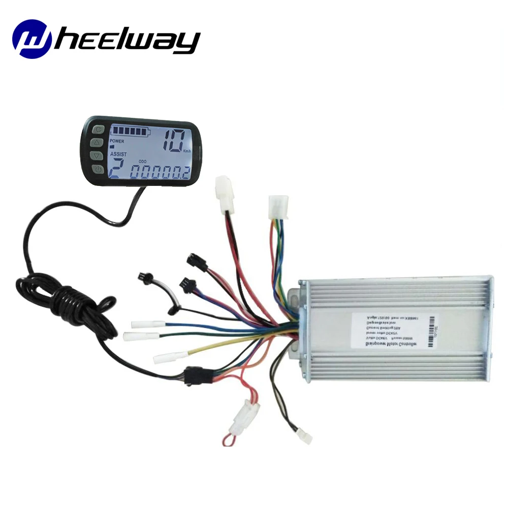 Электрический велосипед 36V48V24V 250W 500W 1000W электрический контроллер с ЖК дисплеем