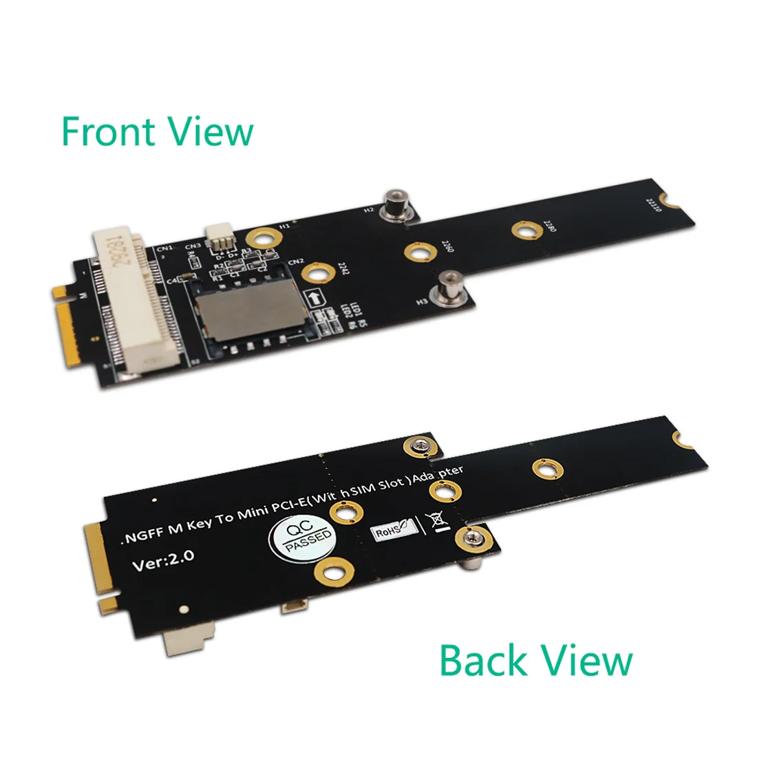 

XT-XINTE M.2 for NGFF key M to Mini PCI-E Adapter With SIM card Slot for WiFi/WWAN/LTE Module