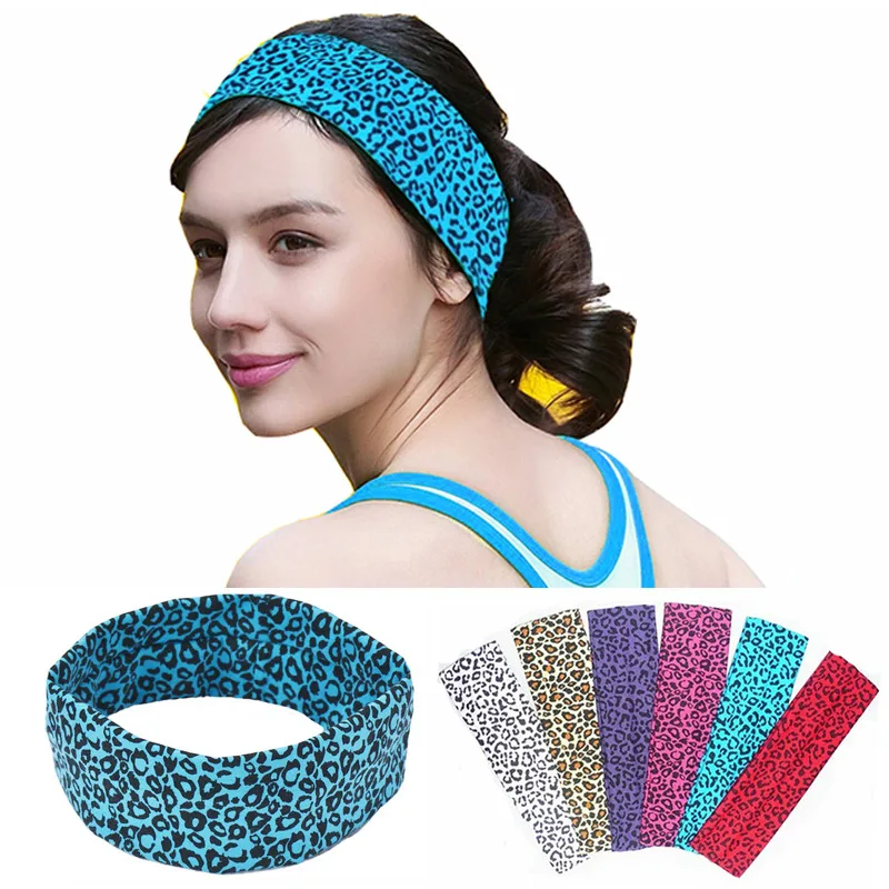 

Women's Yoga Fitness eaHddress Trends Leopard Hair Band Girls Hair Accessories Headbands Headwear Ornaments
