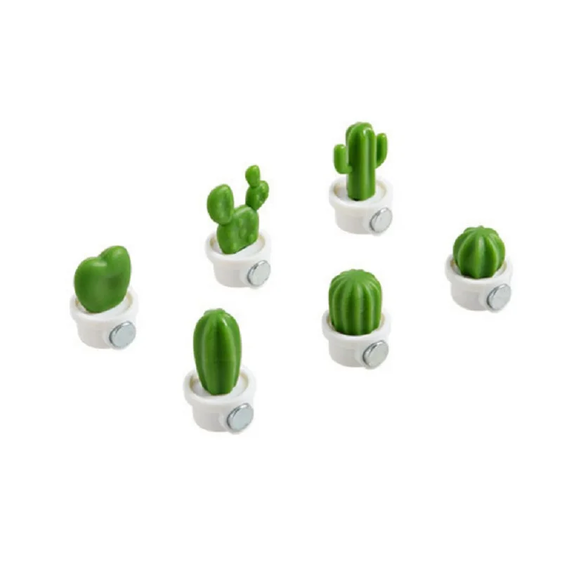 6 шт./компл. магниты на холодильник милое растение суккулент магнит кнопка кактус