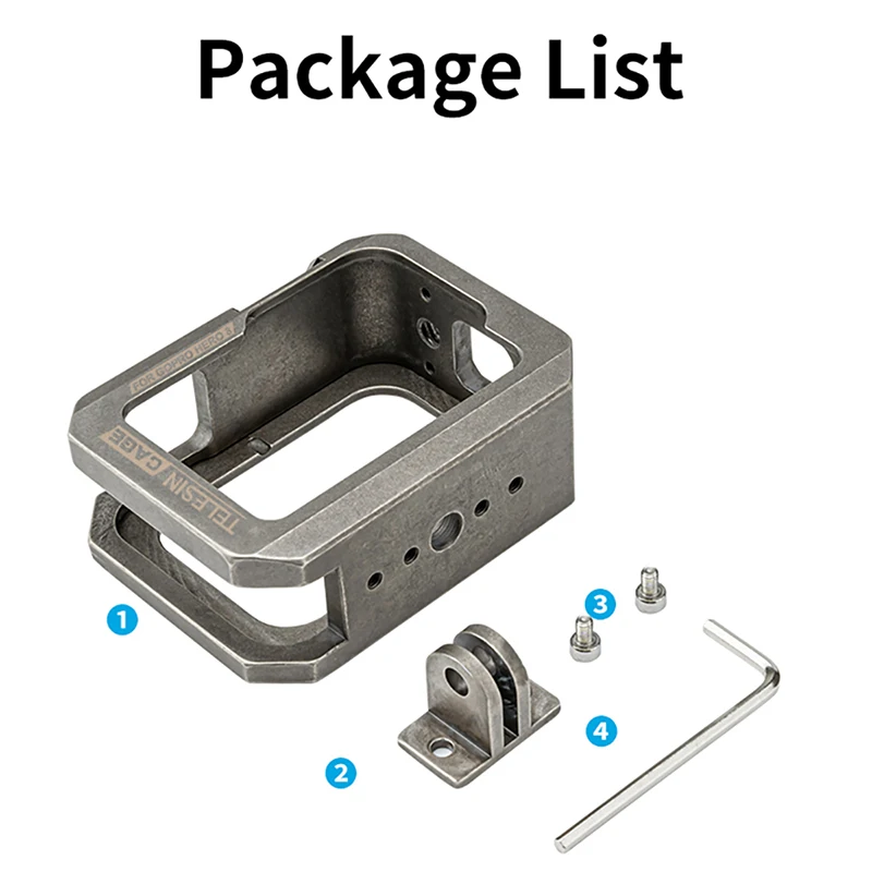 Металлическая клетка для GoPro 8 защитный корпус рамка с холодным башмаком