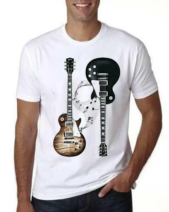 Gibson Les Paul Для мужчин Мужская футболка гитара размеры S - 3XL | одежда