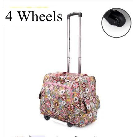 4 wheels Женская дорожная сумка на колесиках 20 дюймов, сумки на колесиках для ноутбука, деловые дорожные сумки на колесиках, чемодан на колесиках - Цвет: 4 wheels