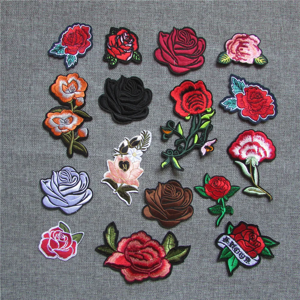 2016 год Модная стильная термоклейкая аппликация с цветочным узором вышивка