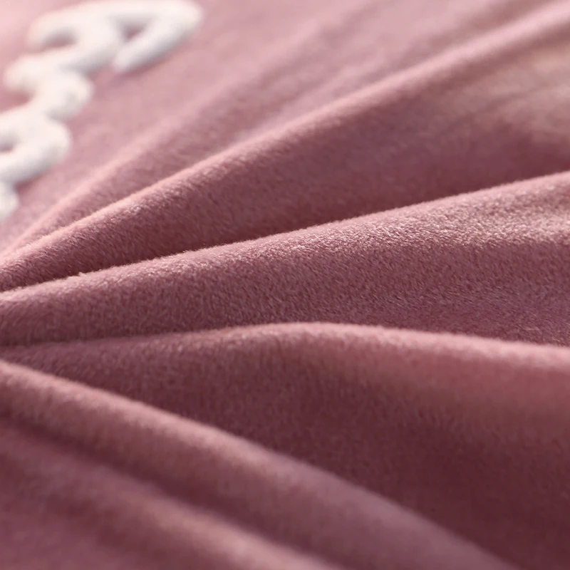 Высококачественная Роскошная простая розовая наволочка для кровати без