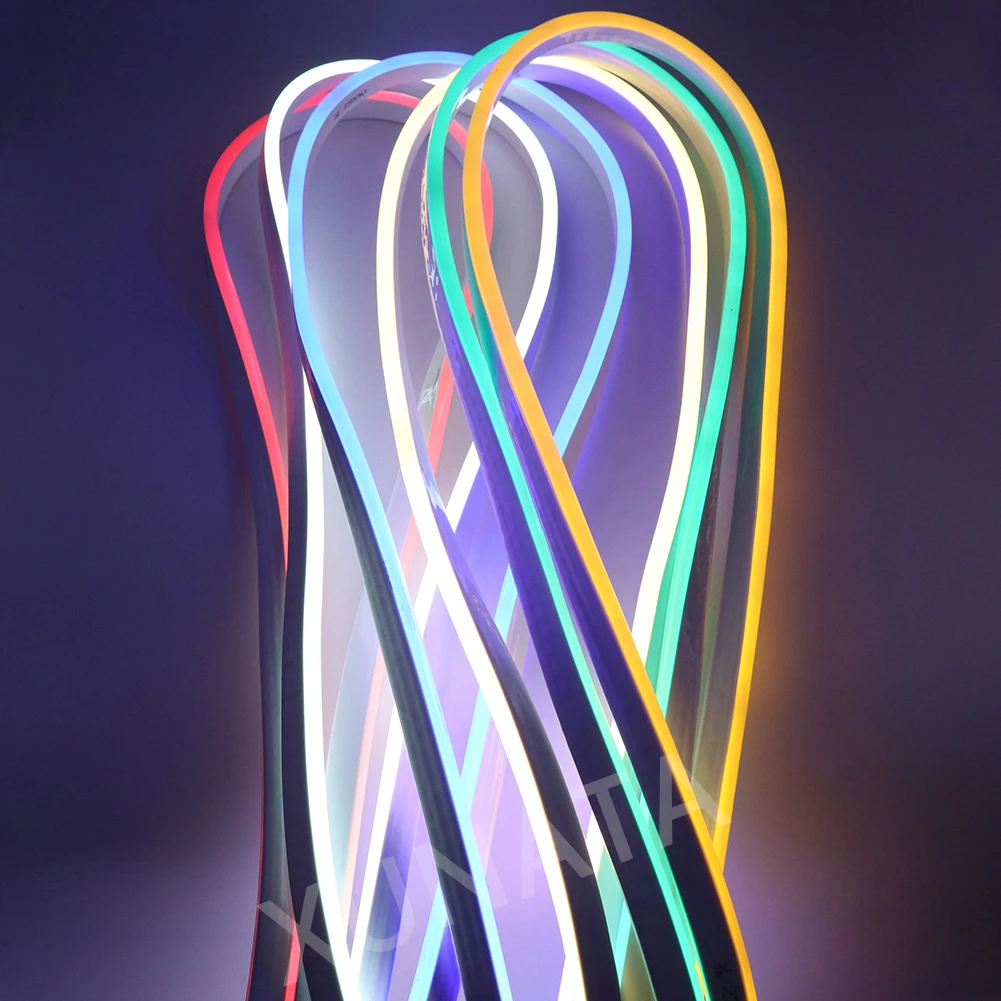 2835 Светодиодная лента неоновый светильник DC12V RGB Неоновый веревочный светильник наружный водонепроницаемый неоновый светильник светодиодный светильник с RGB 24key контроллер